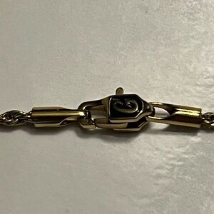 Mens Plated Yellow Gold 20” Rope Necklace